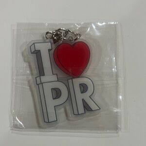 I Love PR Keychain